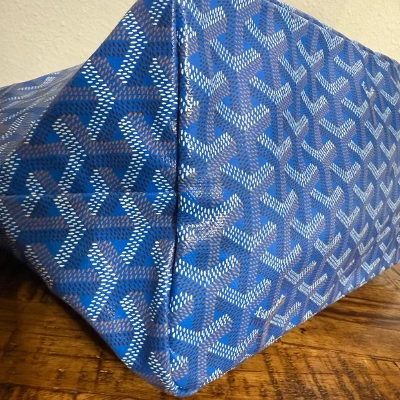 Goyard Blue Saint Louis Tote PM with Matching Pouch - Picture 4 of 13